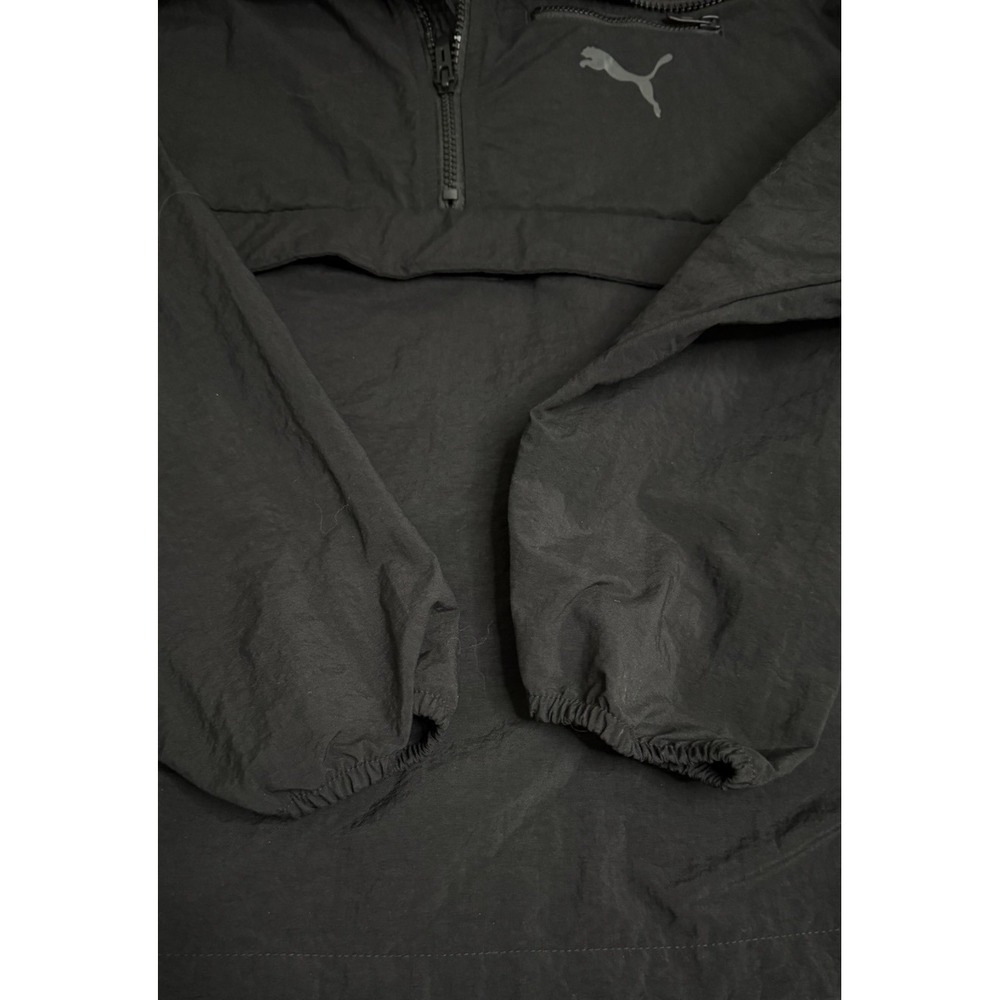 Puma Half Zip Pullover Windbreaker Jacket Women's Size Small Black Lightweight - Picture 8 of 14